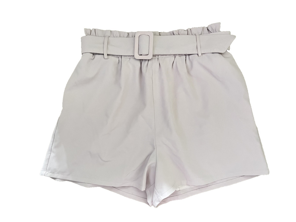Womens Enrta Size 1 Pale Purple Shorts 28" Unstretched Waist Belt Buckle Closure